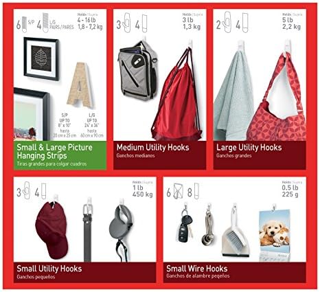 Command Utility Hooks Value Pack, Adhesive Hooks, Medium, 6 Wall Hooks 12 Medium - Image 9