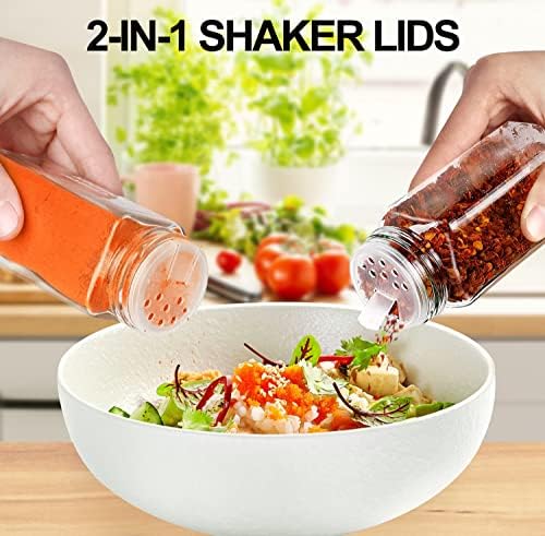 AISIPRIN 24 Pcs Glass Spice Jars with 398 Labels, 4oz Empty Square Containers - Image 5