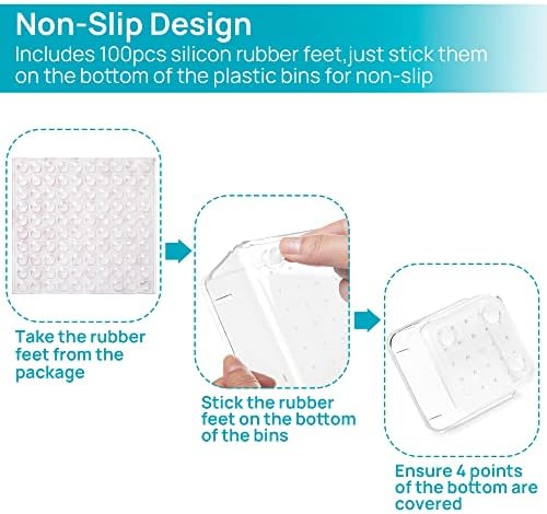 Vtopmart 25 PCS Plastic Clear Drawer Organizer, Acrylic Desk Drawer organizers - Image 5