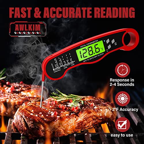 AWLKIM Meat Thermometer Digital - Fast Instant Read Food Thermometer - Image 2