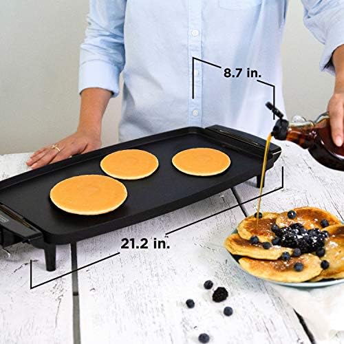 BLACK+DECKER Electric Griddle with Removable Temperature Probe, Indoor Grill - Image 7