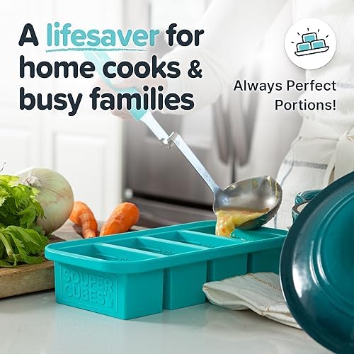 Souper Cubes 1-Cup Extra-Large Silicone Freezing Tray With Lid - Image 7