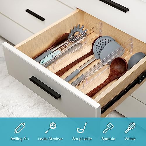 Drawer Dividers Organizers 8 Pack, Vtopmart Adjustable 3.2" High Expandable from - Image 6