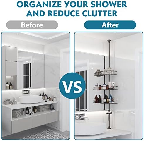 Rustproof Shower Caddy for Bathroom, Bathtub Storage Organizer - Image 3