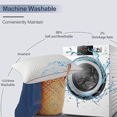 Pillows Queen Size 2 Pack for Bed Sleeping - Hotel Pillow for Side Stomach - Image 6