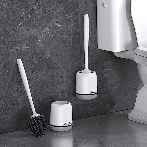 New Lefree Silicone Toilet Brush and Holder, Toilet Cleaner Brush Set, Non-Slip - Image 7