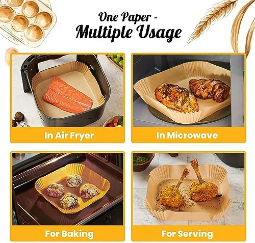 Air Fryer Liners, 120Pcs Disposable Air Fryer Parchment Paper Liners - Image 3