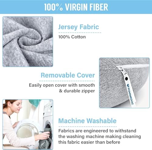 PharMeDoc Pregnancy Pillow, Body Pillow, C-Shape - Oreiller de Corps - Image 5