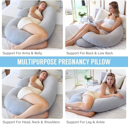 PharMeDoc Pregnancy Pillow, Body Pillow, C-Shape - Oreiller de Corps - Image 4