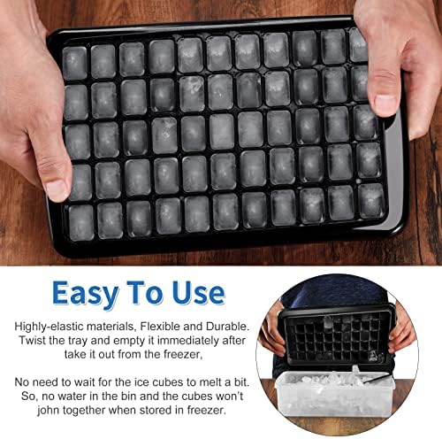 ARTLEO Ice Cube Tray with Lid and Bin for Freezer, Easy Release 55 Nugget Ice - Image 2