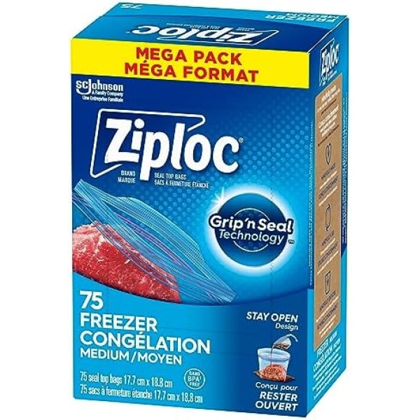 Ziploc Medium Food Storage Freezer Bags, Grip 'n Seal Technology for Easier Grip - Image 9
