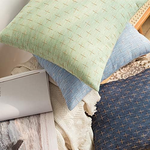 MIULEE Pack of 2 Decorative Burlap Linen Throw Pillow Covers Modern Farmhouse - Image 4