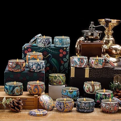 Set of 16 Small Scented Candles Soy Wax Aromatherapy Candles 2.5 OZ Portable - Image 3